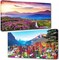 2 Pack Diamond Art Kits for Adults, Mountains Diamond Painting Kits Flowers, Large Size Diamond Art Kits for Adults Nature Scenery 16x28inch Home Wall Decor